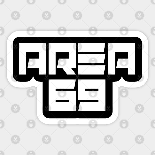 Ufo Tee Area 69 Sticker by GreenGuyTeesStore